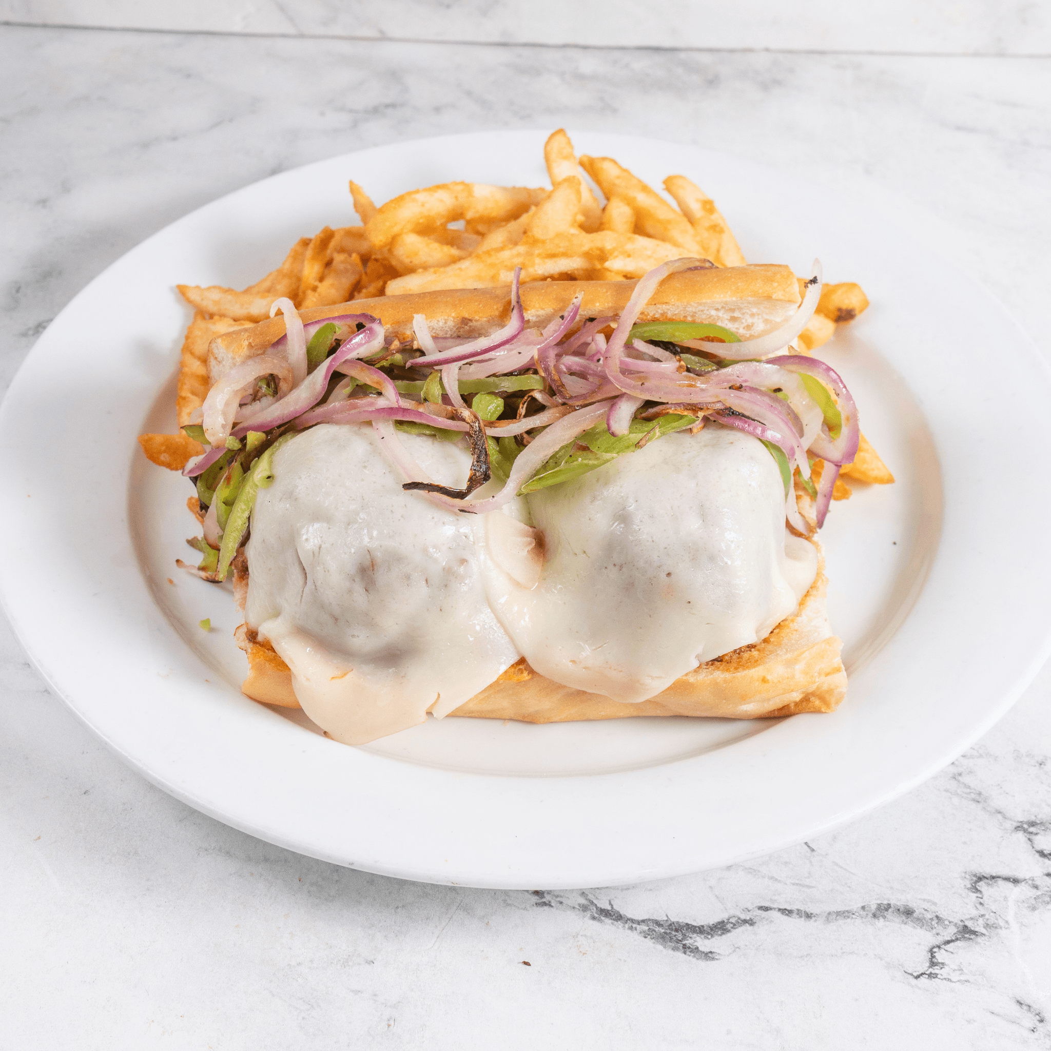Spicy Meatball Sandwich.