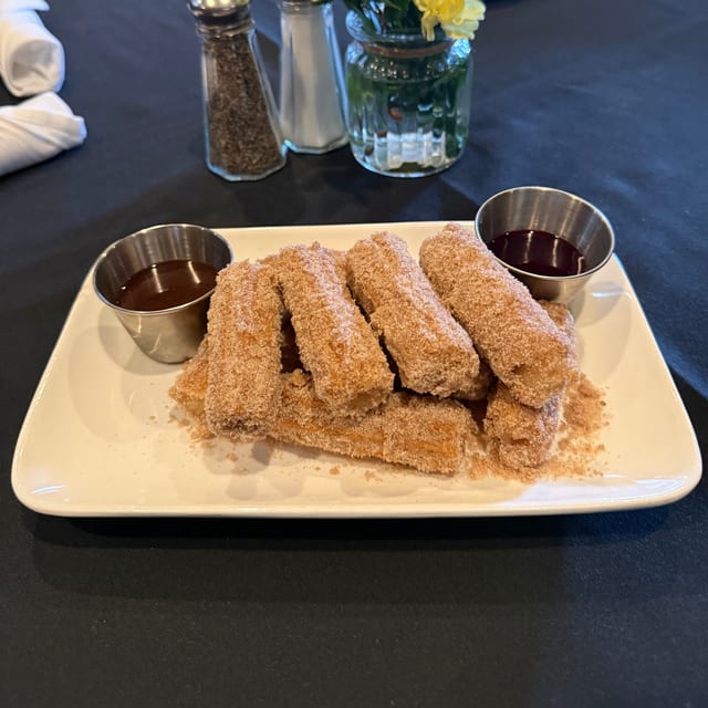 Churros filled with Cream Cheese.